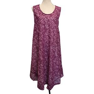 NWT Ana & Rose Trapeze Tank Dress One Size Midi Hi/Lo Dusty Rose Hippie Boho